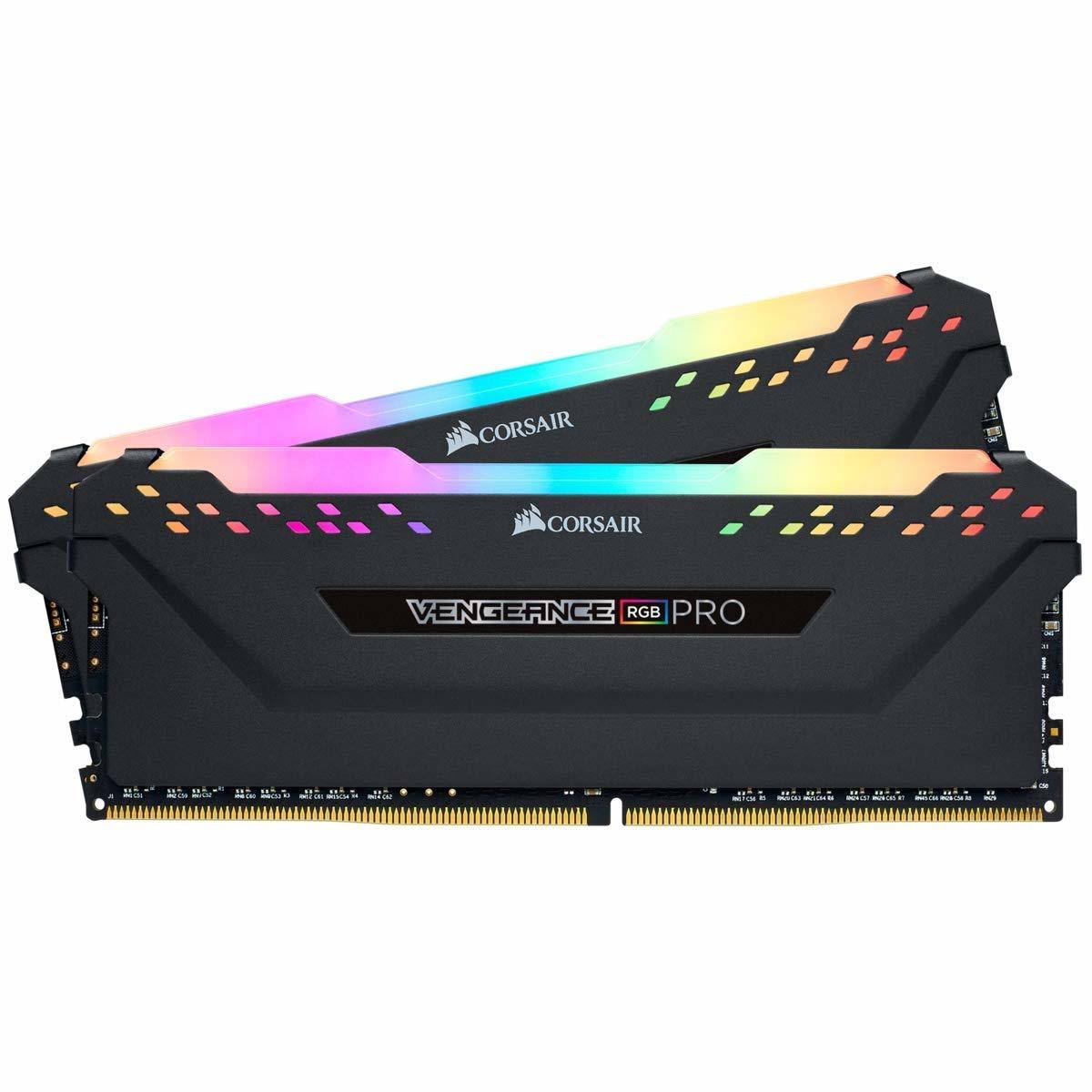 Corsair Vengeance RGB Pro 32GB (2x16GB) 2666 C16 DDR4 Desktop Memory – Black - Image 2