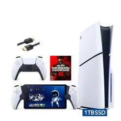 2023 New PlayStation 5 Slim Disc Edition Call of Duty Modern Warfare III Bundle with Portal Remote Player and Mytrix 8K HDMI Ultra High Speed Cable – PS5 1TB PCIe SSD Gaming Console